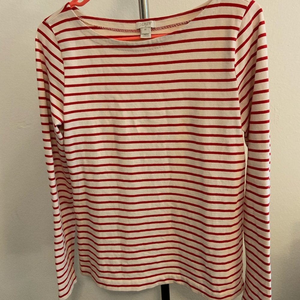 J Crew Striped boatneck T-shirt